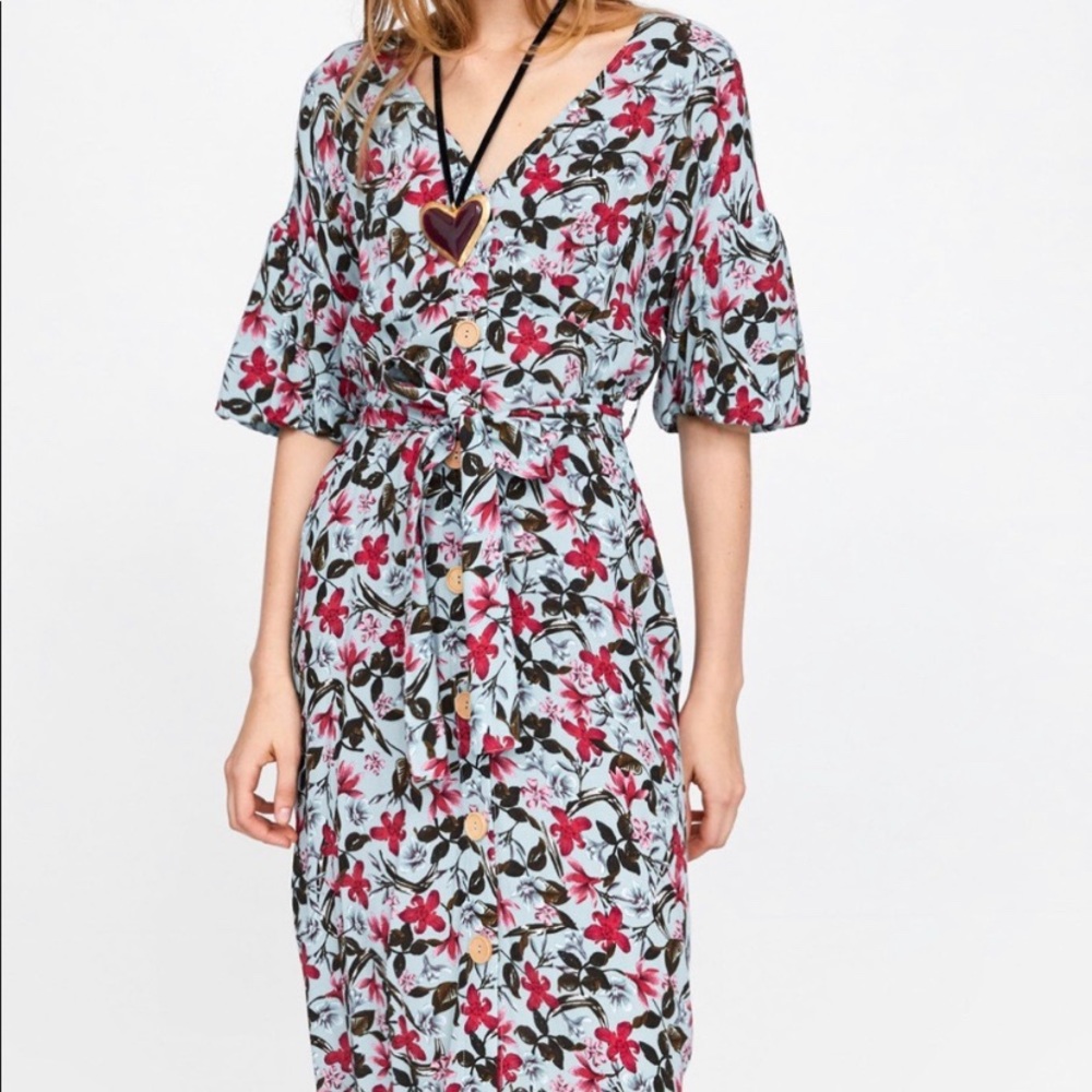 Zara midi floral dress
